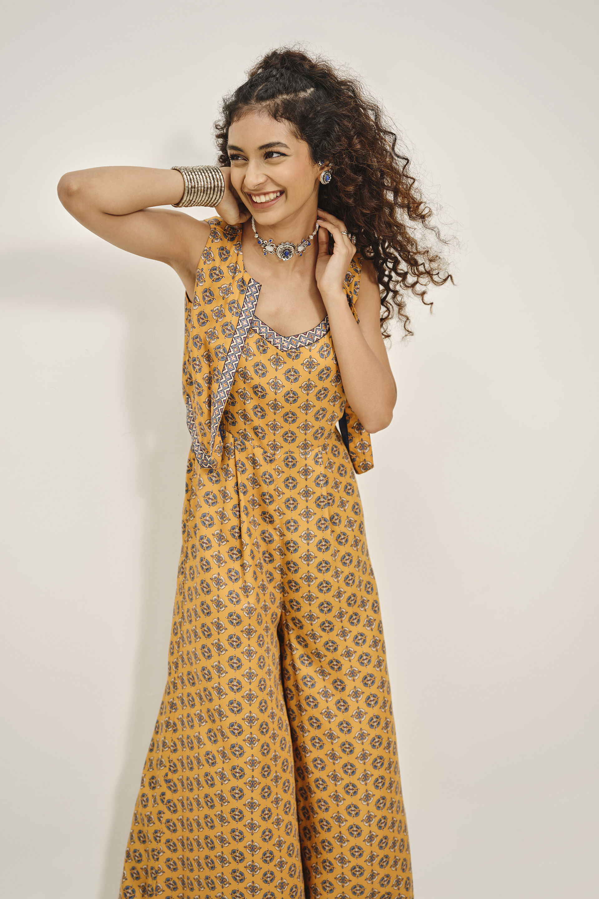 Mast Mustard Jumpsuit Set, Mustard, image 3